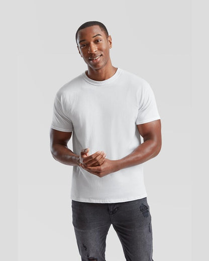 Fruit of the Loom Mens T-Shirts Plain 100% Cotton Short Sleeve T-Shirt Tee Top