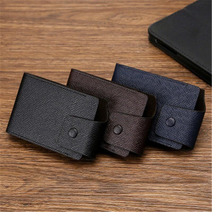 Slim Leather Credit Card Holder Wallet – 10 Card Slots, ID & Cash Pocket